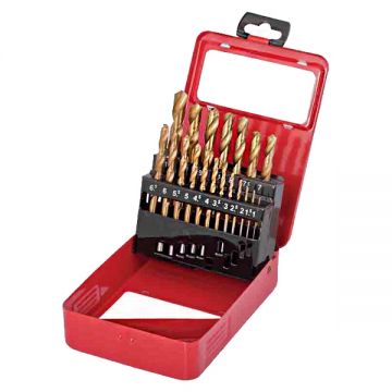 Raider  157108 - Set burghie metal HSS-TIN 1-10  mm tija cilindrica 19  bucati