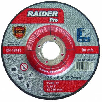 Raider  160145 - Disc polizare metal 125x22.2x6  mm