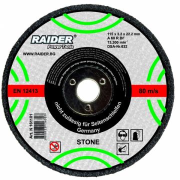 Raider  161101 - Disc taiere piatra 115x22.2x3.2 mm 1 buc
