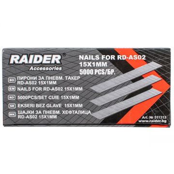 Raider  511313 - Set cuie cap inecat inclinare 90 grade 15 mm RD-AS02 5000 bucati