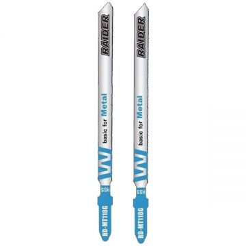 Raider  RD-MT118G - Set panze fierastrau pendular tija cu un prag de prindere (T) 76 mm metal taiere dreapta fina 2 bucati