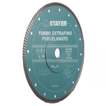 Stayer  PORCELANICO TURBO EXTRAFINO PLATINUM - Disc diamantat de taiere continuu 115x22.2x- mm taiere uscata