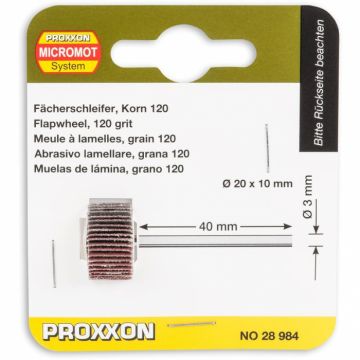 Perie evantai, slefuire lemn, plastic, metal Proxxon 28984, O20 mm, granulatie K120 Perie evantai, slefuire lemn, plastic, metal Proxxon 28984, O20 mm, granulatie K120