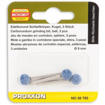 Set biaxuri din corindon de forma sferica Micromot Proxxon 28782, O9 mm, 3 bucati