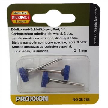 Set biaxuri din corindon in forma de disc de Micromot Proxxon 28783, O13mm, 3 bucati