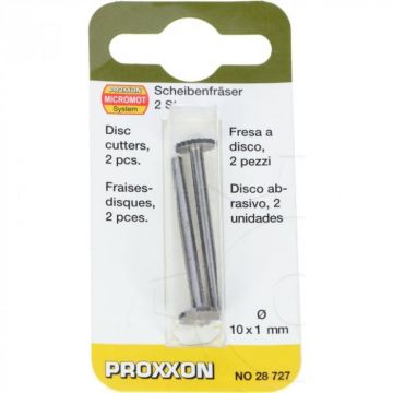 Set freze din otel-wolfram-vanadiu in forma de disc Micromot Proxxon 28727, O10 mm, 2 bucati