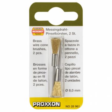 Set perii din bronz, slefuire metal Proxxon 28961, O8 mm, 2 bucati Set perii din bronz, slefuire metal Proxxon 28961, O8 mm, 2 bucati