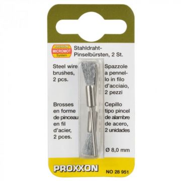 Set perii din otel, slefuire metal Proxxon 28951, O8 mm, 2 bucati