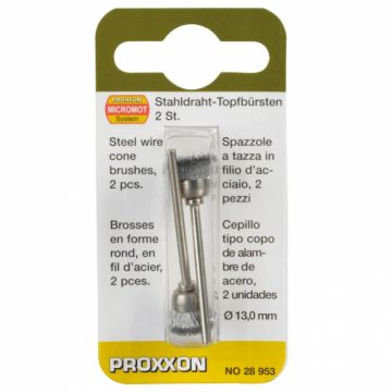 Set perii din otel, slefuire metal Proxxon 28953, O13 mm, 2 bucati