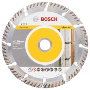 Bosch  Standard for Universal - Disc diamantat de taiere segmentat 180x22.2x2.4 mm taiere uscata