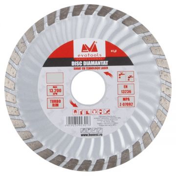 Evotools  627021 - Disc diamantat de taiere continuu 230x22.2x- mm taiere umeda si uscata