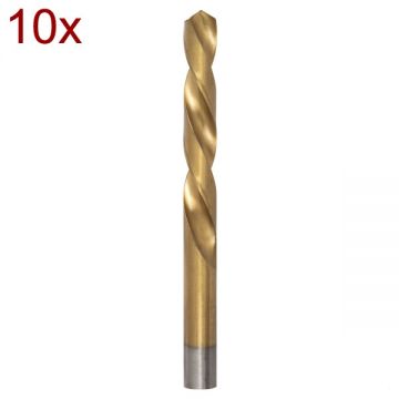 Evotools  676037 - Set burghie metal HSS-TIN 4  mm tija cilindrica 10  bucati