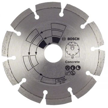 Bosch  2609256414 - Disc diamantat de taiere segmentat 125x22.2x1.7 mm taiere uscata