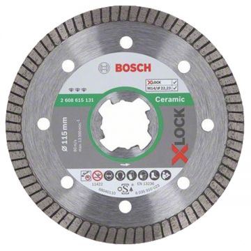 Bosch  Best for Ceramic Extraclean Turbo - Disc diamantat de taiere continuu 115x22.2x1.4 mm taiere uscata