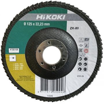 HiKOKI  4100108 - Disc lamelar profil convex 125x22.2 mm granulatie 80