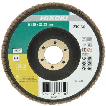 HiKOKI  4100117 - Disc lamelar profil convex 125x22.2 mm granulatie 60