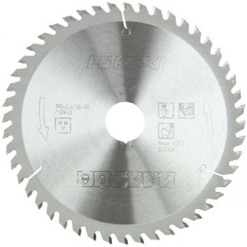 HiKOKI  752433 - Panza fierastrau circular lemn 185x30x2.6 mm 48 dinti