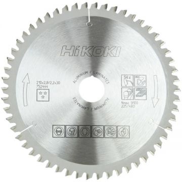 HiKOKI  752444 - Panza fierastrau circular aluminiu 210x30x2.8 mm 54 dinti