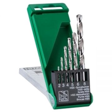 HiKOKI  780094 - Set burghie metal HSS-R 2-8  mm tija cilindrica 6  bucati