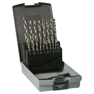 HiKOKI  780460 - Set burghie metal HSS-G 1-10  mm tija cilindrica 19  bucati