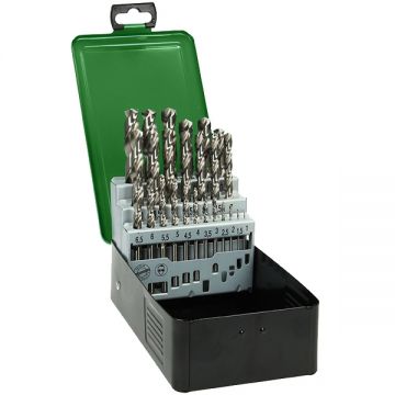 HiKOKI  780467 - Set burghie metal HSS-G 1-13  mm tija cilindrica 25  bucati