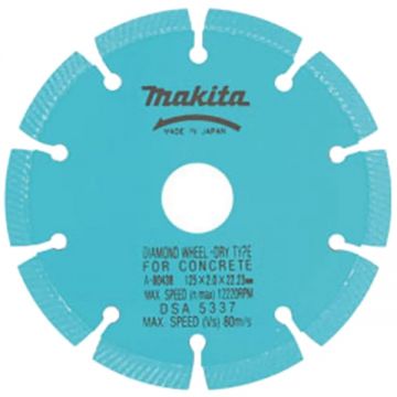 Makita  A-80438 - Disc diamantat de taiere segmentat 125x22.2x2 mm taiere uscata