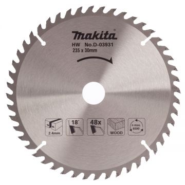 Makita  D-03931 - Panza fierastrau circular lemn 235x30x2.3 mm 48 dinti