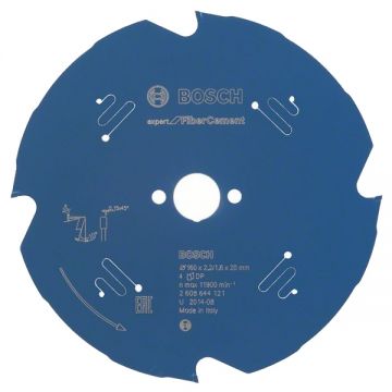 Bosch  Expert for Fiber Cement - Panza fierastrau circular fibrociment 160x20x2.2 mm 4 dinti