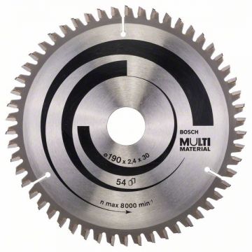 Bosch  Multi Material - Panza fierastrau circular multimaterial 190x30x2.4 mm 54 dinti