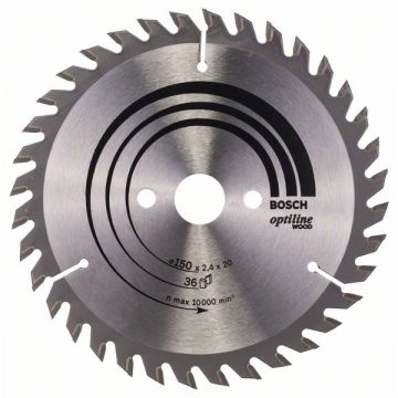 Bosch  Optiline Wood - Panza fierastrau circular lemn 150x20/16x2.4 mm 36 dinti