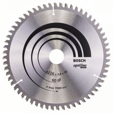 Bosch  Optiline Wood - Panza fierastrau circular lemn 216x30x2.8 mm 60 dinti