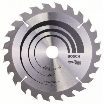 Bosch  Optiline Wood - Panza fierastrau circular lemn 235x30/25x2.8 mm 24 dinti