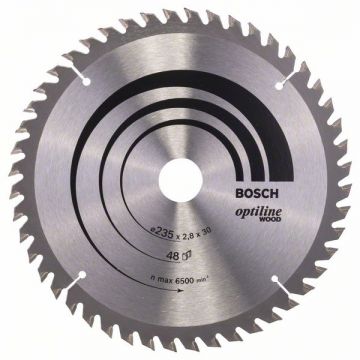 Bosch  Optiline Wood - Panza fierastrau circular lemn 235x30/25x2.8 mm 48 dinti