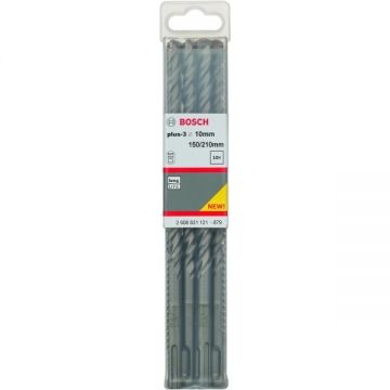 Bosch   Plus-3 - Set burghie SDS-Plus 10  mm 10 bucati