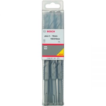 Bosch  Plus-3 - Set burghie SDS-Plus 16  mm 8 bucati