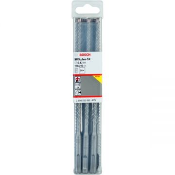 Bosch  Plus-5X - Set burghie SDS-Plus 6.5  mm 10 bucati beton armat