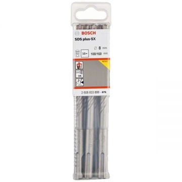 Bosch  Plus-5X - Set burghie SDS-Plus 8  mm 10 bucati beton armat