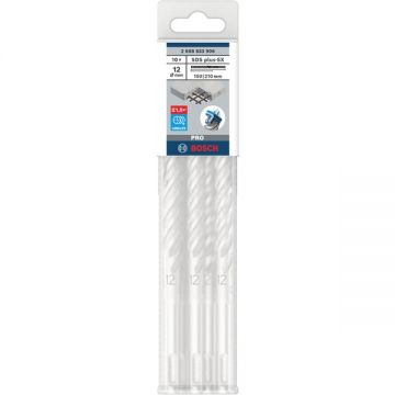 Bosch  PRO SDS plus-5X - Set burghie SDS-Plus 12  mm 10 bucati beton armat