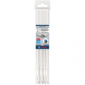 Bosch  PRO SDS plus-5X - Set burghie SDS-Plus 6  mm 10 bucati beton armat