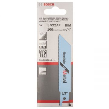 Bosch  S522AF - Set panze fierastrau sabie bimetal 100 mm 24 dinti/inch dantura progresiva 5 bucati