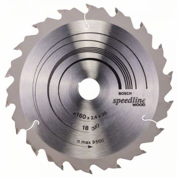 Bosch  Speedline Wood - Panza fierastrau circular lemn 160x20x2.2 mm 18 dinti