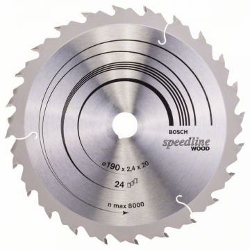 Bosch  Speedline Wood - Panza fierastrau circular lemn 190x20x2.2 mm 24 dinti