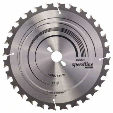 Bosch  Speedline Wood - Panza fierastrau circular lemn 300x30x3.2 mm 28 dinti