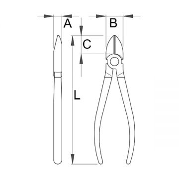 Unior  461/4P - Cleste cu tais lateral 125 mm