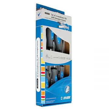 Unior  600CS5TBI - Set surubelnite cu profil PH si plat 5 bucati