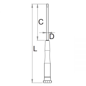 Unior  605E - Surubelnita cu varf plat  0.23x1.5x60 mm