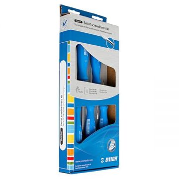 Unior  606B5NI - Set surubelnite cu profil plat 5 bucati