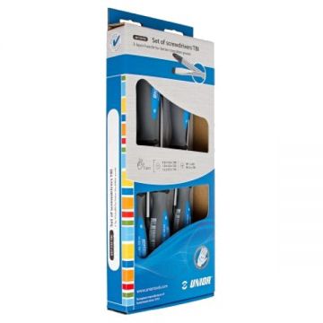Unior  606CS5E - Set surubelnite cu profil plat 5 bucati