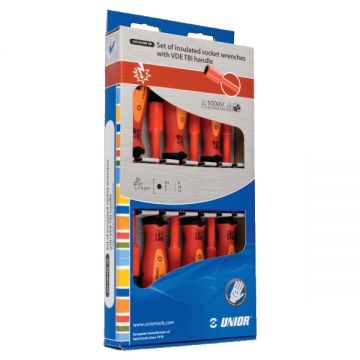 Unior  629CS6VDETBI - Set surubelnite cu profil tubular 6 bucati izolatie 1000 V