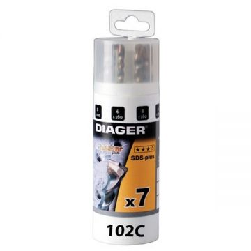 Diager  110 - Set burghie SDS-Plus 5-12  mm 7 bucati